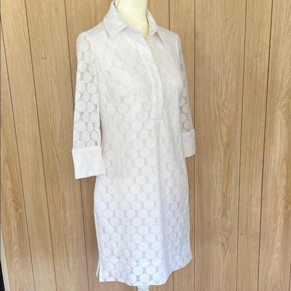 Adrianna Papell White Textured Dress - Picture 6 of 9